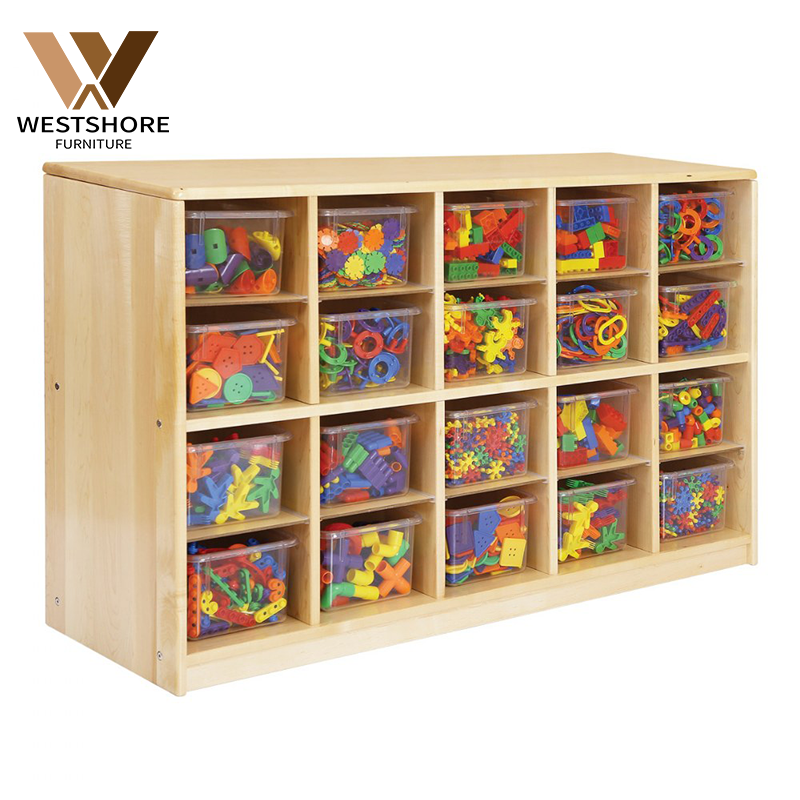 Montessori Kindergarten Kids Storage Cabinet for