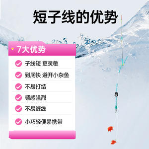 Ensemble de hameçons doubles Strongfengshen, hameçons courts pour la pêche à la carpe crucian, eau douce, prêts à l'emploi - Product Image 3