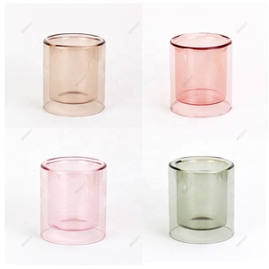 Giaretta Portacandela di Lusso Unica <span class=keywords><strong>in</strong></span> <span class=keywords><strong>Vetro</strong></span> Borosilicato Trasparente a Doppia Parete con Coperchio per Decorazioni per la Casa Articoli Natalizi e Confezione Regalo - Product Image 6