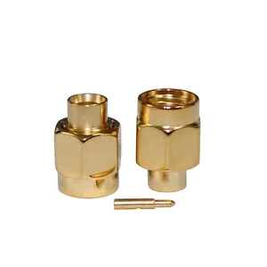 SMA-JB3 Conectores Coaxiais macho Conector SMA para RG402 RG141 Cabos de Comunicação Conector SMA de cobre banhado a ouro