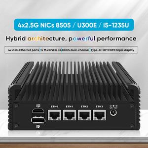 Topton New 4x2.5G NICs พีซีขนาดเล็กไร้พัดลม เสียงรบกวนศูนย์ Intel Core i5 1235U U300E 8505 2xDDR5 NVMe HD/DP/Type-C IoT Firewall คอมพิวเตอร์ - Product Image 5