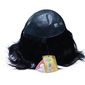 Golden Hair International GH-M18 Herren-Toupet aus indischem Remy-Haar, Ersatz-Haarprothese, natürliche Welle, 38 mm, vollständige PU-Atmungsaktive Basis - Product Image 1