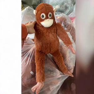 Gorilla Ape giocattoli di peluche statuette di simulazione di piccola scimmia peluche bambola di peluche scimmie marroni a braccio lungo gettano cuscino regalo - Product Image 4