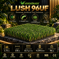 Gazon artificiel synthétique à l'aspect naturel, résistant aux UV, haute densité, cinq couleurs, 96UF, pour pelouses résidentielles