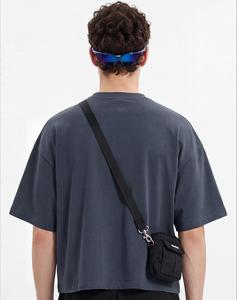 T-shirt da uomo a maniche corte in cotone 100% tinta unita, stile streetwear, fresco, oversize, formale, 240G, primavera <span class=keywords><strong>estate</strong></span> - Product Image 2