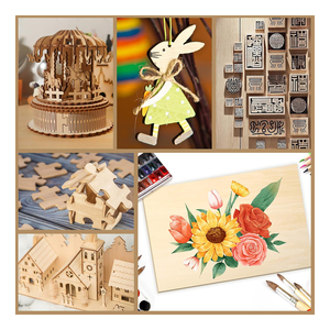 Modern <strong>Unfinished</strong> Laser Cut <strong>Wood</strong> Slices Sheets E0 Laminated Plywood Board Canvas <strong>Panel</strong> for Painting Wooden Plaque Picture Frame - Product Image 4