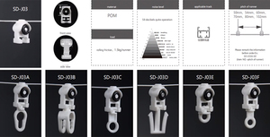 Accesorios Modernos para el Hogar Inteligente de Plástico al por Mayor, Rieles Deslizantes con Ruedas, Rodillos en Forma de S, Deslizadores de Ondas, Correderas Eléctricas - Product Image 6