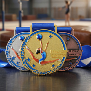 Gold/Silver/Bronze Rhythmic Gymnastics Medal 3D Color Spraying Custom Metal Sport Medal for Gymnastics Meets &amp; Athlete <strong>Gifts</strong> - Product Image 5