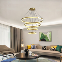 Lustre LED moderne JACKSUN avec télécommande, plafonnier haut à montage circulaire pour le salon et la salle à manger