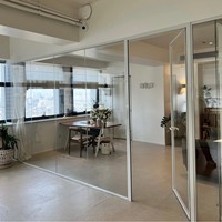 Cloisons de bureau en verre personnalisables avec cadre en aluminium, design moderne insonorisé, OEM ODM