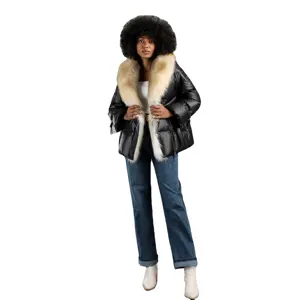 2023 Inverno trending roupas de luxo para mulheres de alta qualidade real casaco de pele das mulheres jaqueta de pato jaqueta puff