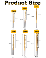 Forets hélicoïdaux à dents de scie en titane HSS, ensemble de forets à scie multi-usages 135 °   Pointe de fendage pour bois et PVC mince