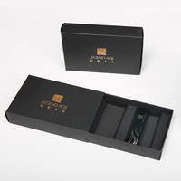 Boîte à tiroir de luxe en carton recyclable avec logo personnalisé, conception gratuite, emballage rigide coulissant, estampage à chaud