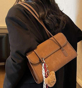 Sac en daim pour femmes, tendance, haut de gamme, multifonctionnel, grande capacité, sac à bandoulière, sac fourre-tout - Product Image 2