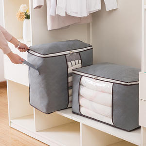 Vente en gros Offre Spéciale 3 couches Non-tissé sac à main couettes pliables couvertures organisateur Ziplock grande capacité vêtements boîte de rangement - Product Image 6