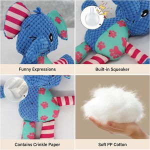 Wholesale Dinosaur Dog Toy Set in Stock Soft <b>Plush</b> Animal Chew Toys for OEM ODM Retail Packaging Orders Bulk Supply - Product Image 6