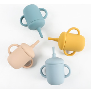 유아용 안전 BPA 프리 실리콘 시피 컵 빨대 방수 및 전자 레인지/식기 세척기 - Product Image 4
