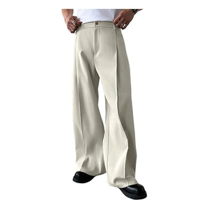 <span class=keywords><strong>Pantalon</strong></span> de <span class=keywords><strong>costume</strong></span> pour <span class=keywords><strong>homme</strong></span>, coupe droite, couleur unie, en sergé de polyester avec plis avant, élégant, tombé fluide, pour usage quotidien ou formel - Product Image 4