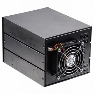 Unestech 4-Bay Alumínio Hard Drive Enclosure Externo SAS Interface SSD/HDD Case para 3.5 "SATA <span class=keywords><strong>Computer</strong></span> Chassis em Stock - Product Image 4