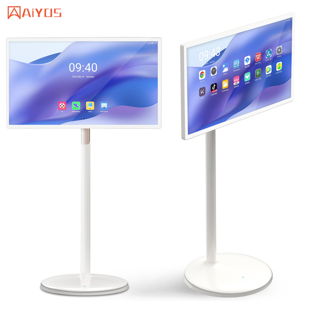 Rechargeable LCD Portable Monitor Touch Screen 27/32 Inch 4K Android OS FHD Smart TV with Battery