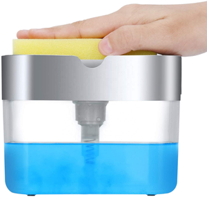 Dispensador <span class=keywords><strong>de</strong></span> Jabón Líquido <span class=keywords><strong>de</strong></span> Alta Calidad 2 en 1 con Bomba y Soporte para Esponja para Lavar Platos - Product Image 3