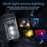 Boruit V15 LED 1200LM 105M gamme Mini lampe de poche EDC IP67 lampe étanche Rechargeable 80 Rotation torche porte-clés lampe de poche