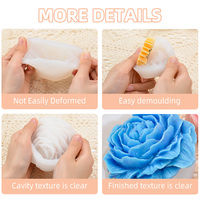 Molde de Silicona para Velas Candyer Personalizable de Alta Calidad, Libre de BPA, para Decoración DIY, Molde de Silicona con Forma de Flor para Hacer Velas