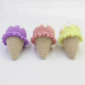 Accessori Fai-da-Te a Prezzo all'Ingrosso, Giocattoli Amigurumi all'Uncinetto Fatti a Mano, Portachiavi a Forma di Gelato Delizioso - Product Image 3