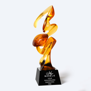 Noble exquisito esmalte de colores en forma de puño con trofeo para los premios de coraje y excelencia empresarial - Product Image 3