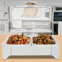 110V/60Hz Elektrische Chafing Dish Buffetset RVS 9L Professioneel Commercieel Europees Model Party Buffet Warmer Hotels
