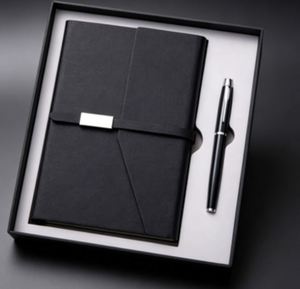 Hot Business <b>Notebook</b> Pen Gift Set Custom <b>Notebook</b> and Pen Set <b>A5</b> PU Leather Cover Journal Gift Set With Box - Product Image 5