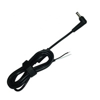Cable de Carga de Corriente Continua con Conector de Barril de Ángulo Recto de 90 Grados Personalizado, Macho y Hembra, a Cable de Alimentación de Corriente Continua con Conector Abierto