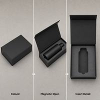 Boîte cadeau magnétique noire recyclable avec impression personnalisée pour parfums et produits de soin personnel – Vente en gros, directement de l'usine