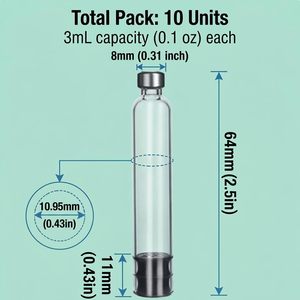 3ml Glass Vials Transparent Borosilicate Glass Box Sterile Glass Vial for Steam Sterilization <b>Liquid</b> Packaging - Product Image 4