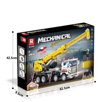 Juguete Educativo Eléctrico de Construcción, Camión Grúa de Control Remoto, Bloques de Construcción DIY, Bloques STEM de Plástico ABS