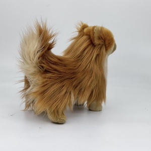 Peluche Realistico di Pomerania <span class=keywords><strong>a</strong></span> Pelo Lungo - Giocattolo Antistress Imbottito in PP per Adulti, Morbido Cane Arancione per San Valentino - Product Image 5