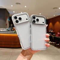 Casing Ponsel Magnetik Bergelombang untuk iPhone 17 Pro, Aksesoris Logam Gradasi Tekstur Bergelombang untuk iPhone 18 Pro, Casing Anti Jatuh