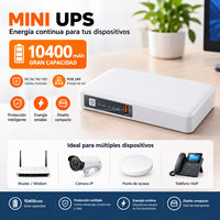 NIUNIU Portable DC UPS 12V 2A 10400mAh Pengisi Daya Baterai Mini dengan Perlindungan Petir untuk Ponsel & Lampu Strip LED