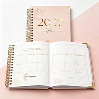 Agenda journalier et hebdomadaire personnalisable 2027 avec impression sur mesure, reliure spirale, planificateur de voyage avec boîte, reliure cousue, cadeau