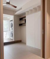 Lit mural Murphy moderne personnalisable avec cadre en fer, design pliable invisible, gain de place, réglable, en coton