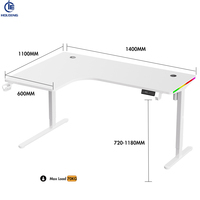 Bureau de jeu électrique motorisé réglable en hauteur avec LED, en acier inoxydable, capacité 70 kg – Meilleures ventes, haute qualité