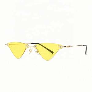 Nuevas Gafas de Sol de Metal con Marco Pequeño, Colores Dulces, Protección UV400, Forma Triangular para Mujer, Venta al Por Mayor, Moda 2021 - Product Image 4