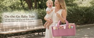 Sac de rangement portable en velours côtelé pour couches de bébé avec poignée et multiples poches – Vente en gros - Product Image 3