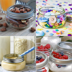 Tarros <span class=keywords><strong>de</strong></span> mason <span class=keywords><strong>de</strong></span> 8 oz para regalos <span class=keywords><strong>de</strong></span> boda, mermelada, <span class=keywords><strong>miel</strong></span>, especias, conservas herméticas, <span class=keywords><strong>avena</strong></span> remojada, con tapas <span class=keywords><strong>y</strong></span> aros plateados estándar - Product Image 6