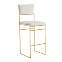 Chaise de bar moderne de luxe en acier inoxydable durable pour événements commerciaux, hôtels et réceptions