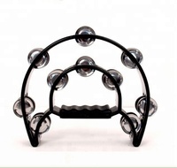 Wholesale Percussion Instruments Half Moon Double Ring Plastic Tambourines for Sale