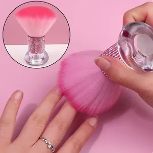 1Pcs Diamond Inlaid Mushroom Head Powder <b>Brush</b> Makeup Cleaning <b>Brush</b> Powder Blusher <b>Brush</b> <b>Nail</b> Powder <b>Brush</b> <b>Nail</b> <b>Brush</b> Tool - Product Image 2