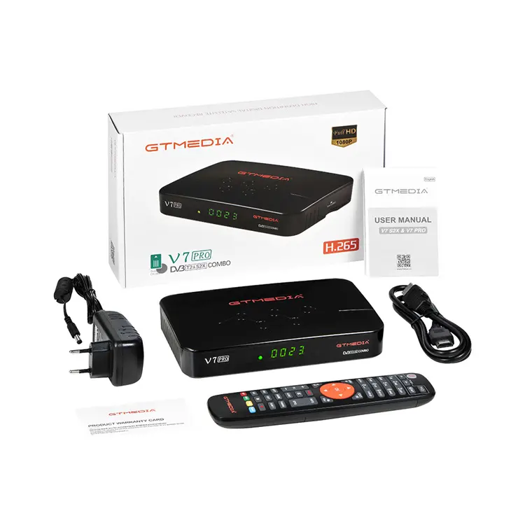 Nieuwe Hd Decoder Gtmedia V7 Pro Ca Set Top Box DVB-S S2 S2X Dvb T2 Combo Satellietontvanger Ondersteuning Ci card Slot Acm H.265 Powervu