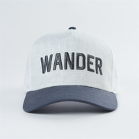 Gorra de béisbol de tela de cáñamo personalizada, gorra de lino personalizada con bordado, gorra de 5 paneles con forro de algodón fino transpirable, gorra con logotipo personalizado