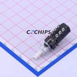 F2UEE Pushbutton Switch Through hole Component (THT) Switch Double Pole Double Throw Self-Locking 1000000 500mA - Product Image 1